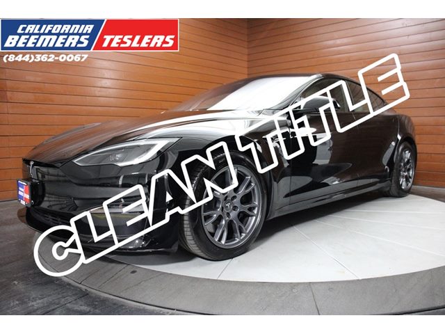 Solid Black 2022 Tesla Model S AWD Sedan All-Wheel Drive Automatic