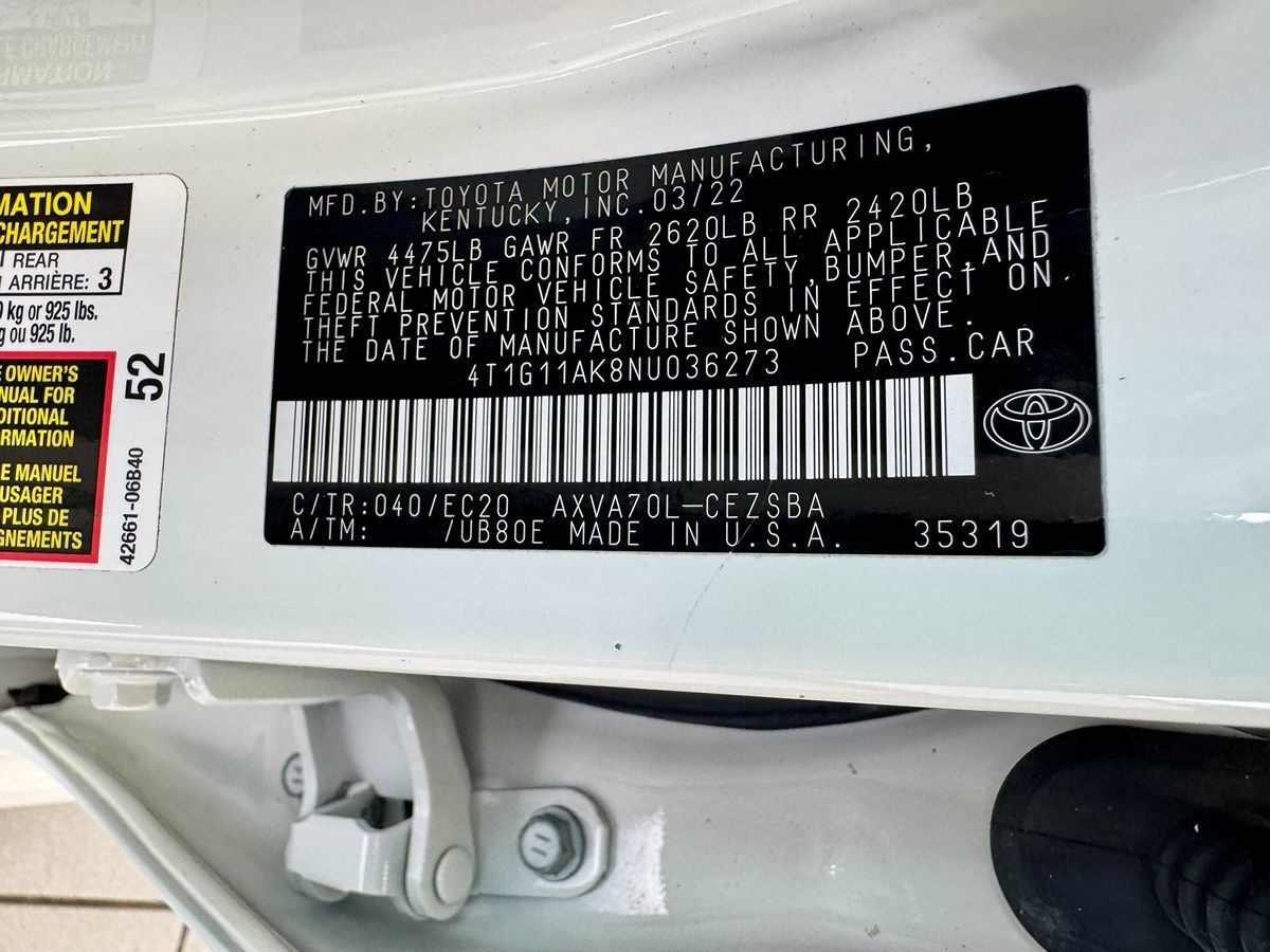 2022 Toyota Camry SE Nightshade Edition photo 54