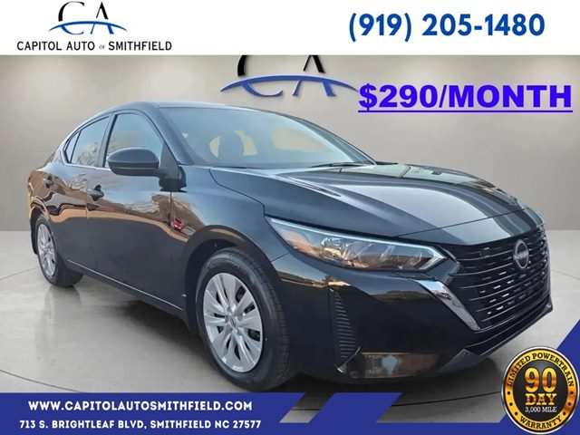 Super Black 2024 Nissan Sentra S FWD Sedan Front-Wheel Drive Automatic