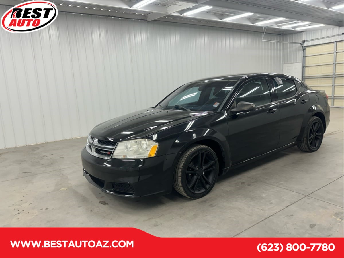 Black 2012 Dodge Avenger Sedan Front-Wheel Drive Automatic