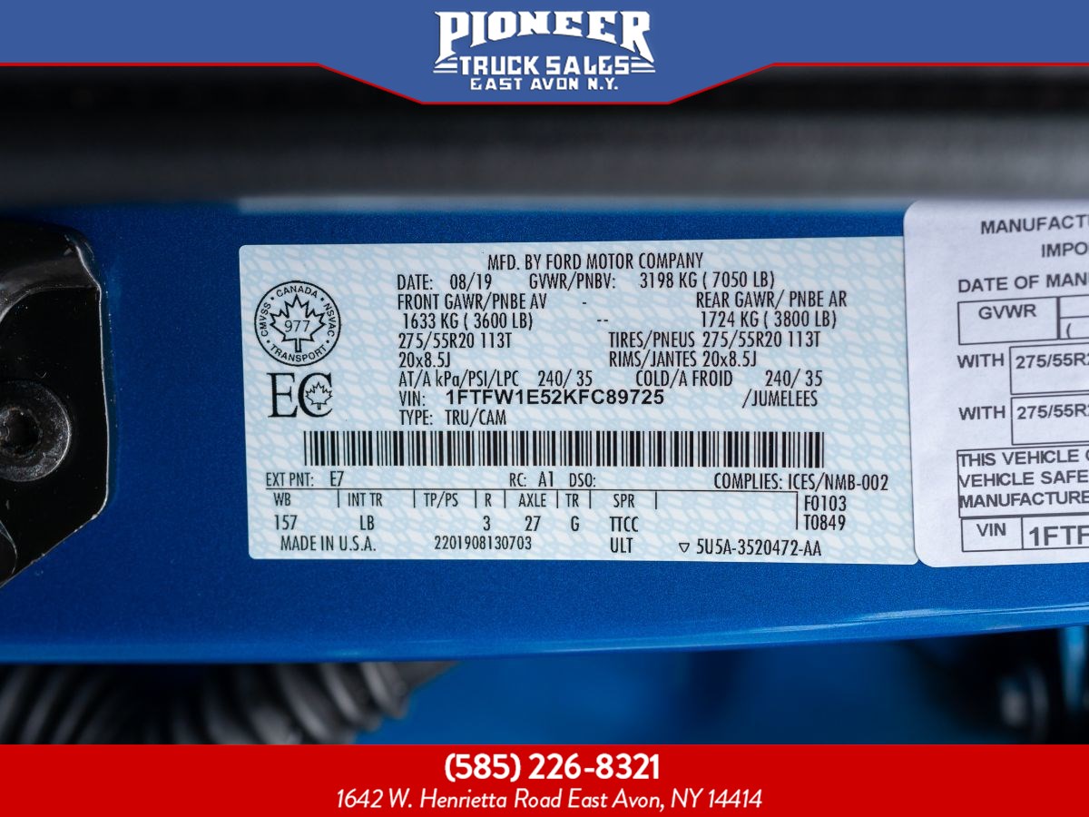 Sold 2019 Ford F-150 LARIAT 502A SPORT in Rochester, NY