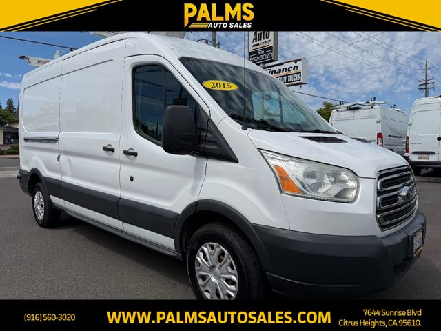 Oxford White 2015 Ford Transit Cargo 250 3dr LWB Medium Roof w/Sliding Passenger Side Door Van Rear-Wheel Drive Automatic