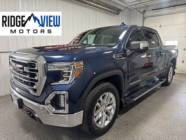 Pacific Blue Metallic 2020 GMC Sierra 1500 SLT Crew Cab 4WD Pickup Truck Four-Wheel Drive Automatic