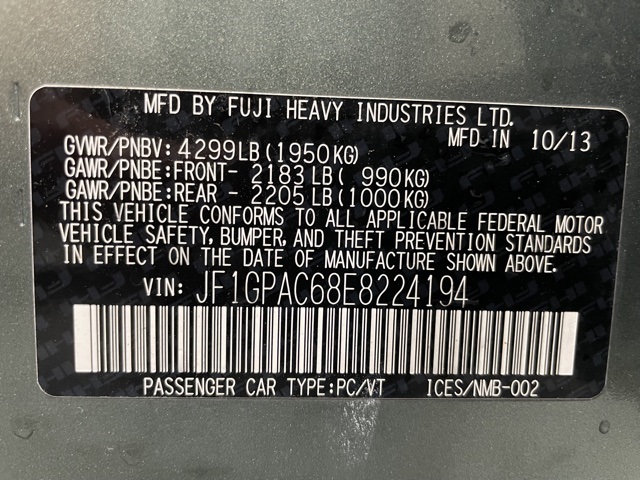 Sold 2014 Subaru Impreza Wagon 2.0i Premium in Spencerport