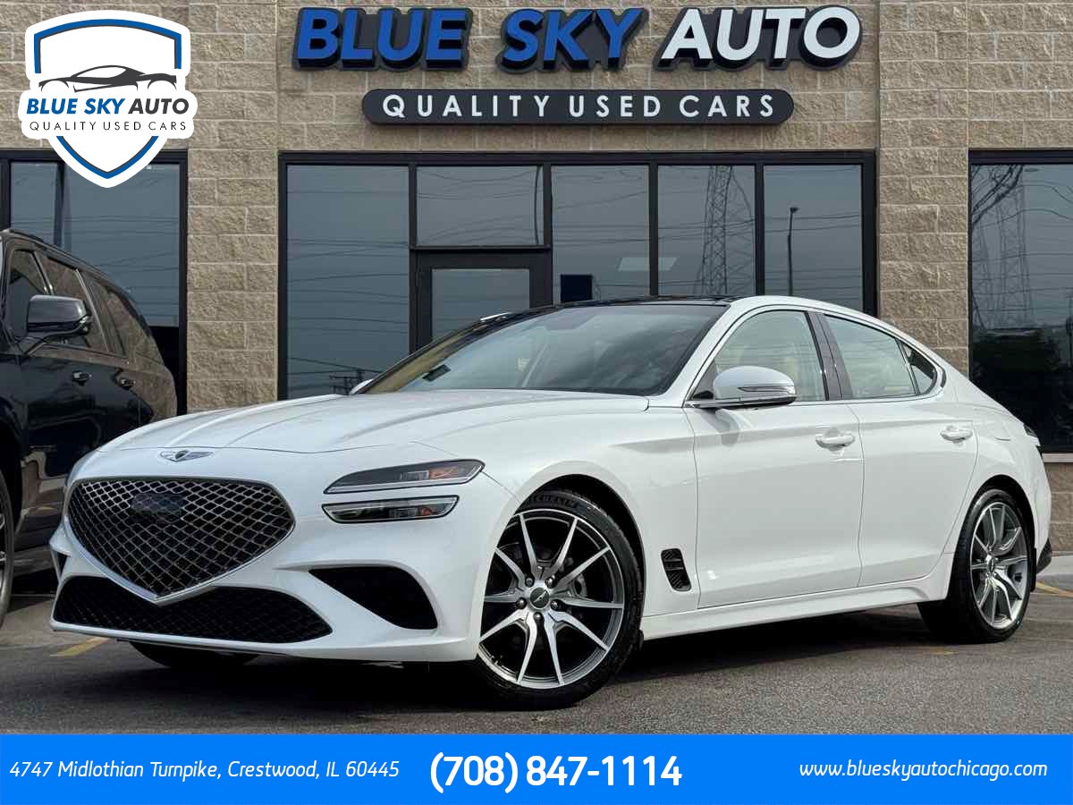 Uyuni White 2022 Genesis G70 Sedan Rear-Wheel Drive Automatic