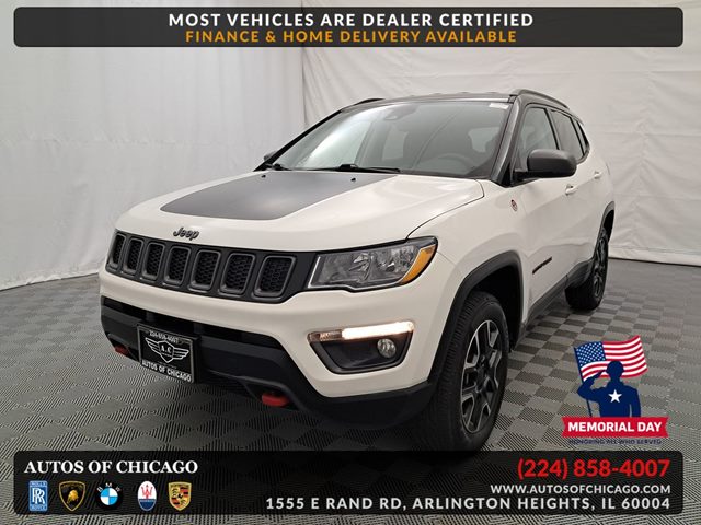 White Clearcoat 2021 Jeep Compass Trailhawk 4WD SUV / Crossover Four-Wheel Drive Automatic