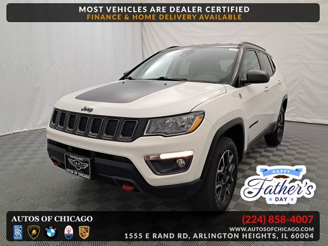 White Clearcoat 2021 Jeep Compass Trailhawk 4WD SUV / Crossover Four-Wheel Drive Automatic