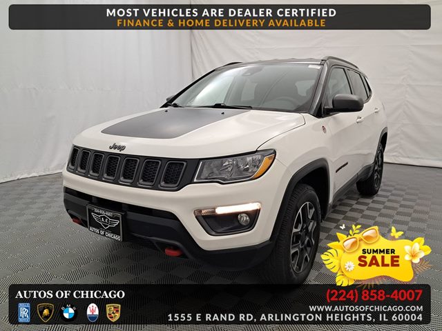 White Clearcoat 2021 Jeep Compass Trailhawk 4WD SUV / Crossover Four-Wheel Drive Automatic