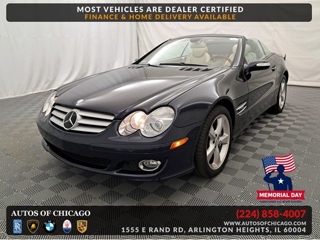 Black 2007 Mercedes-Benz SL-Class SL 600 Convertible Rear-Wheel Drive Automatic