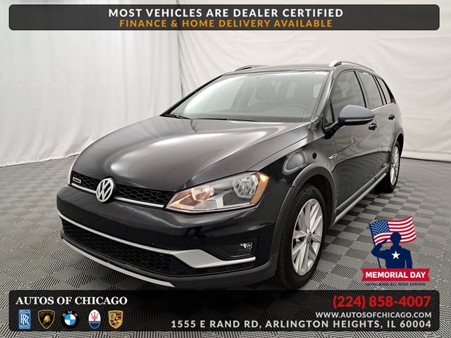Deep Black Pearl 2017 Volkswagen Golf Alltrack SEL 4Motion AWD Wagon All-Wheel Drive Automatic