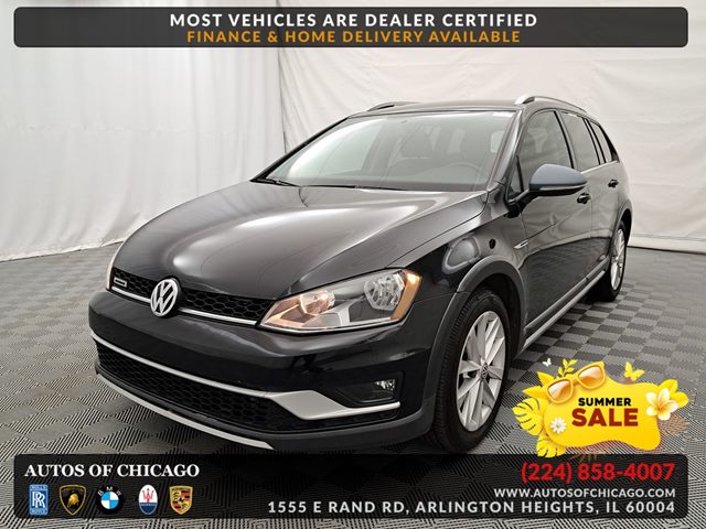 Deep Black Pearl 2017 Volkswagen Golf Alltrack SEL 4Motion AWD Wagon All-Wheel Drive Automatic
