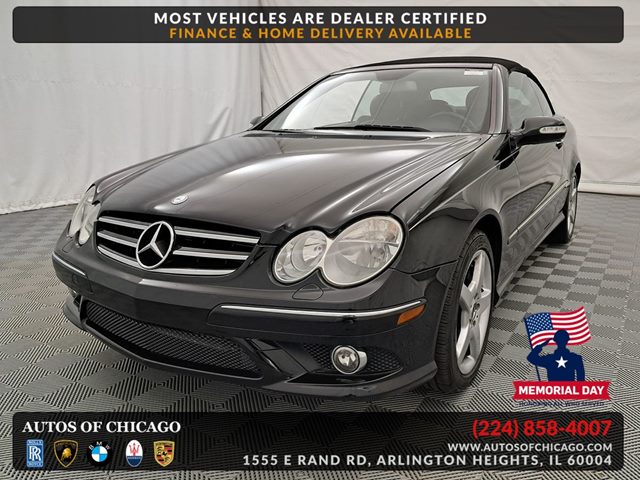 Black 2007 Mercedes-Benz CLK 550 Cabriolet Convertible Rear-Wheel Drive Automatic