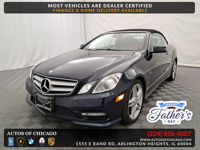 Blue 2012 Mercedes-Benz E-Class E 550 Cabriolet Convertible Rear-Wheel Drive Automatic