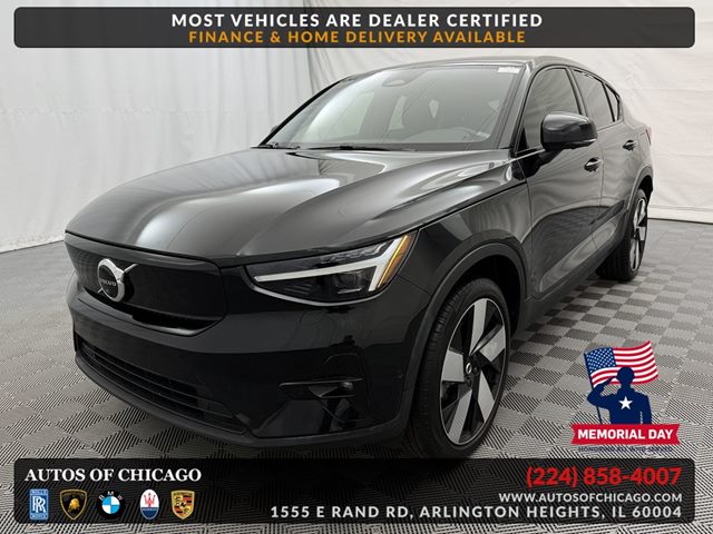 Black 2023 Volvo C40 Recharge Twin Ultimate eAWD SUV / Crossover All-Wheel Drive Automatic