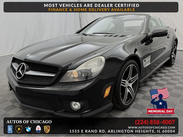 Black 2011 Mercedes-Benz SL-Class SL 63 AMG Convertible Rear-Wheel Drive Automatic