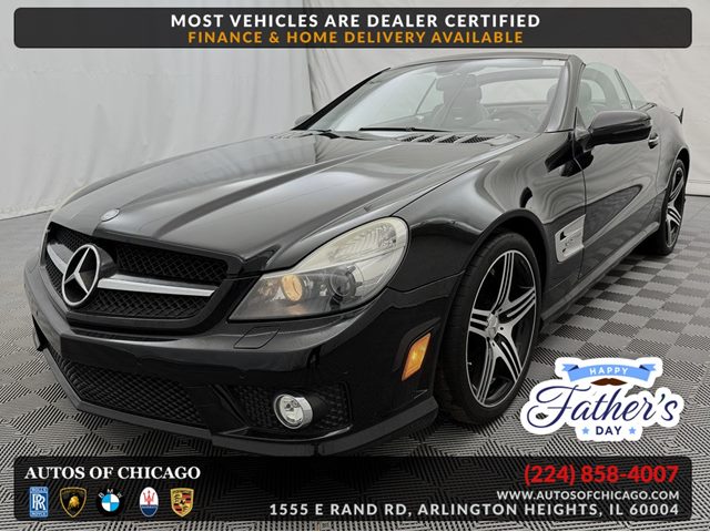 Black 2011 Mercedes-Benz SL-Class SL 63 AMG Convertible Rear-Wheel Drive Automatic