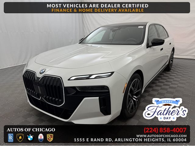 Mineral White Metallic 2025 BMW 7 Series 740i xDrive Sedan All-Wheel Drive Automatic