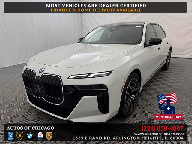 Mineral White Metallic 2025 BMW 7 Series 740i xDrive Sedan All-Wheel Drive Automatic