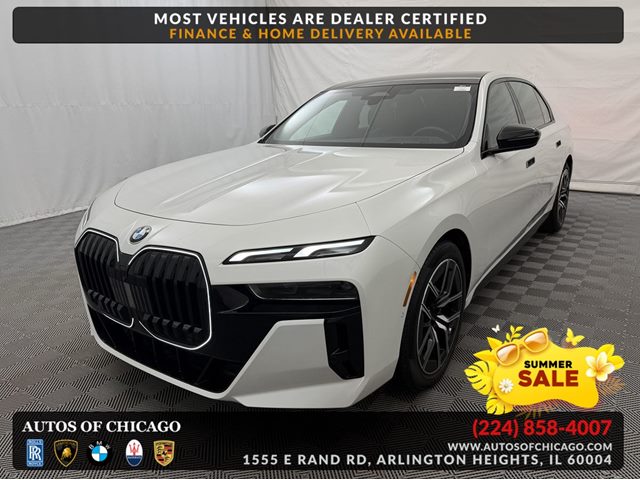 Mineral White Metallic 2025 BMW 7 Series 740i xDrive Sedan All-Wheel Drive Automatic