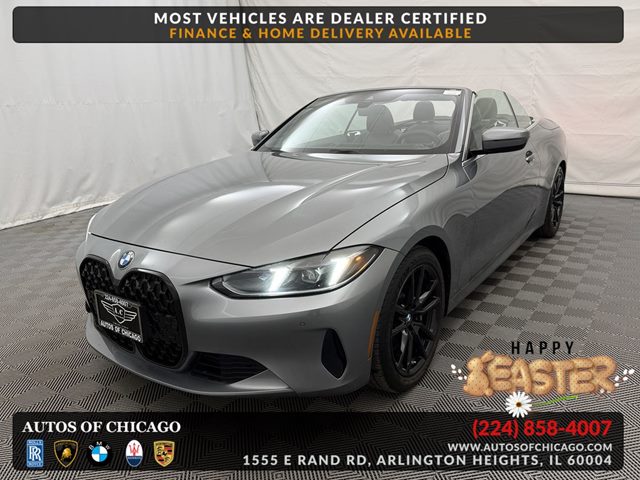 Gray (Skyscraper Grey Metallic) 2025 BMW 4 Series 430i Convertible xDrive Convertible All-Wheel Drive Automatic