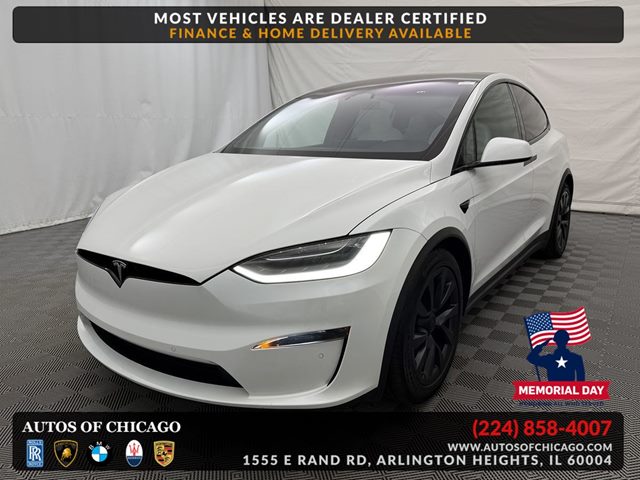 Pearl White Multi-Coat 2022 Tesla Model X AWD SUV / Crossover All-Wheel Drive Automatic