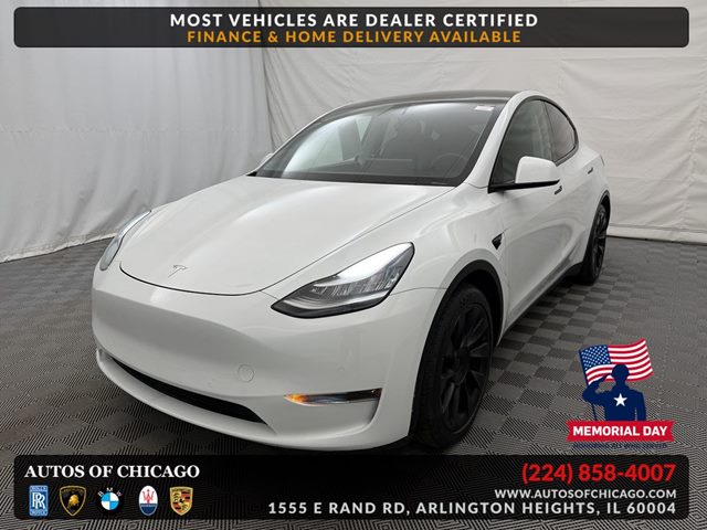 Pearl White Multi-Coat 2020 Tesla Model Y Long Range AWD SUV / Crossover All-Wheel Drive Automatic