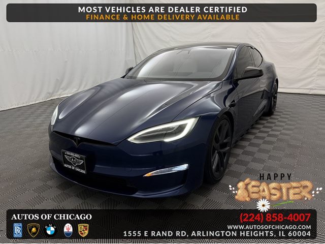 Deep Blue Metallic 2021 Tesla Model S Plaid AWD Sedan All-Wheel Drive Automatic