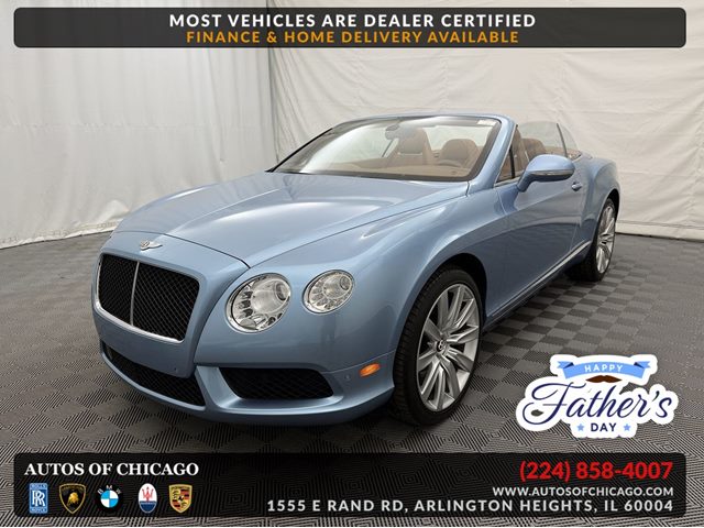 Blue 2013 Bentley Continental GTC V8 AWD Convertible All-Wheel Drive Automatic