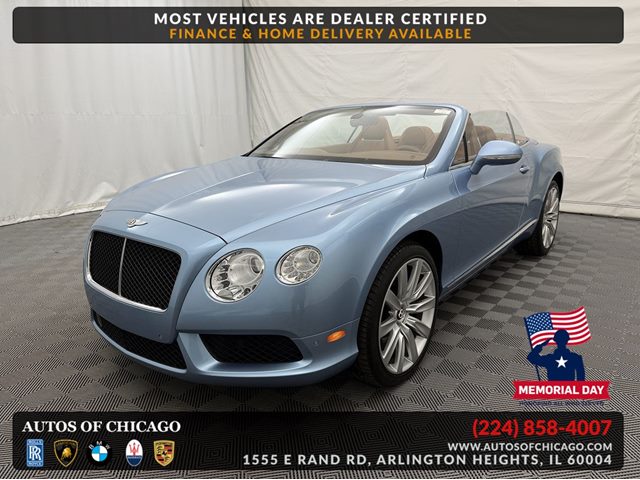Blue 2013 Bentley Continental GTC V8 AWD Convertible All-Wheel Drive Automatic