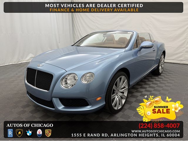 Blue 2013 Bentley Continental GTC V8 AWD Convertible All-Wheel Drive Automatic