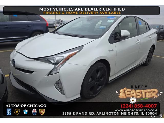 Super White 2018 Toyota Prius Three Touring FWD Hatchback Front-Wheel Drive Automatic