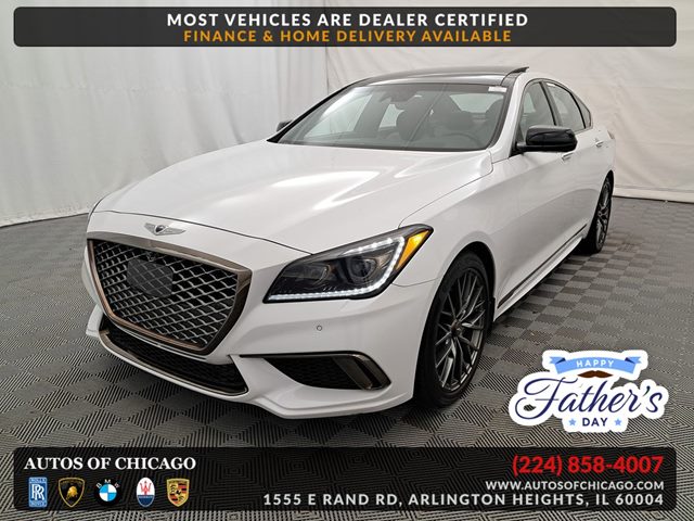 Casablanca White 2018 Genesis G80 3.3T Sport Sedan Rear-Wheel Drive Automatic
