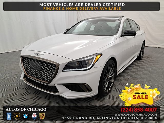 Casablanca White 2018 Genesis G80 3.3T Sport Sedan Rear-Wheel Drive Automatic