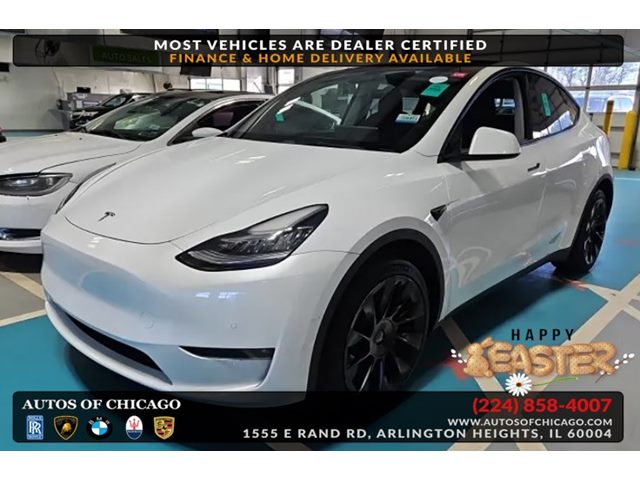 Pearl White Multi-Coat 2022 Tesla Model Y Long Range AWD SUV / Crossover All-Wheel Drive Automatic