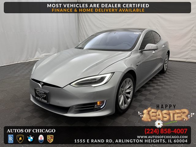 Silver 2016 Tesla Model S 90D AWD Sedan All-Wheel Drive Automatic