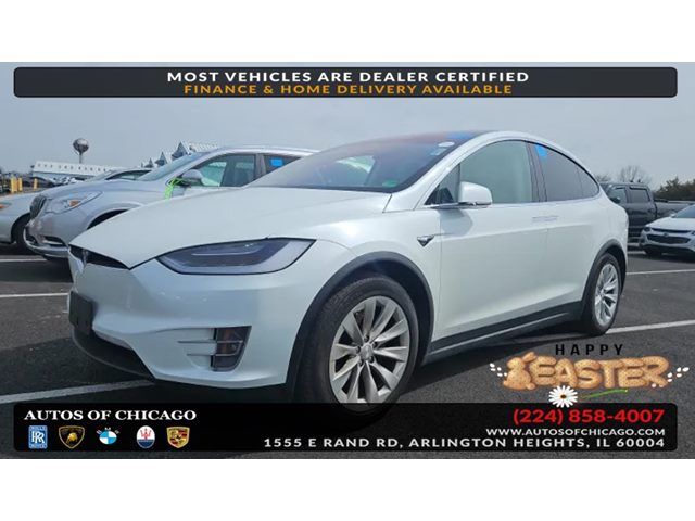 Pearl White Multi-Coat 2018 Tesla Model X 100D AWD SUV / Crossover All-Wheel Drive Automatic