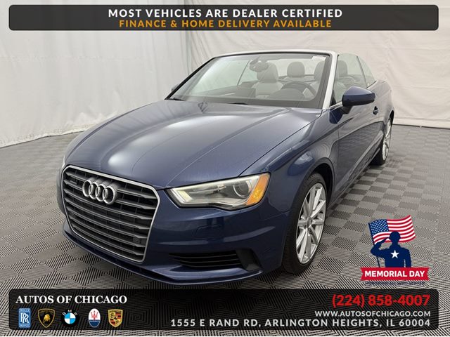 Scuba Blue Metallic/Black Roof 2015 Audi A3 2.0T quattro Premium Plus Cabriolet AWD Convertible All-Wheel Drive Automatic
