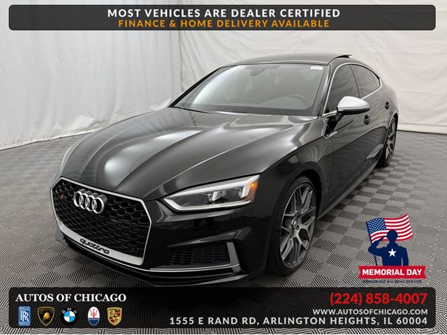 Black 2018 Audi S5 Sportback 3.0T quattro Premium Plus AWD Sedan All-Wheel Drive Automatic