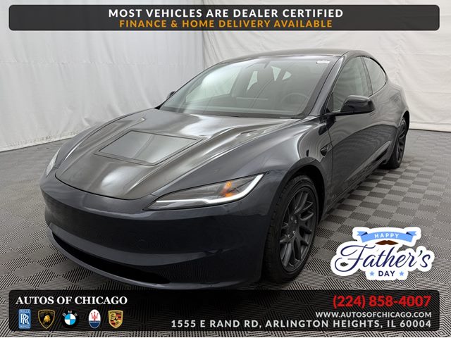 Solid Black 2024 Tesla Model 3 Long Range AWD Sedan All-Wheel Drive Automatic