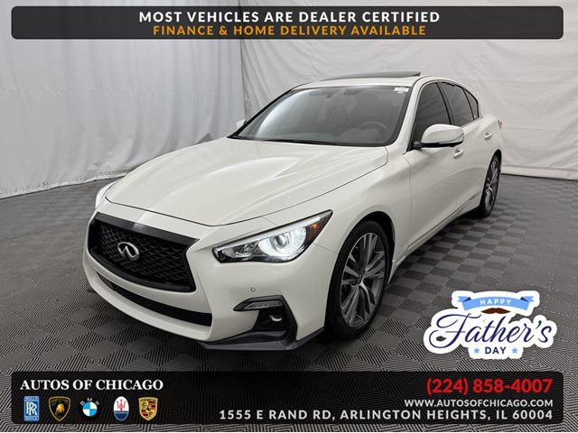 Majestic White 2021 INFINITI Q50 3.0t Sensory AWD Sedan All-Wheel Drive Automatic