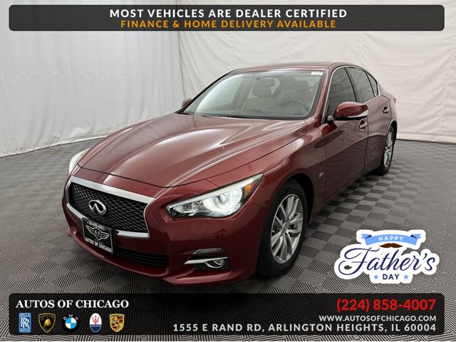 Red (Venetian Ruby) 2016 INFINITI Q50 3.0t Premium AWD Sedan All-Wheel Drive Automatic
