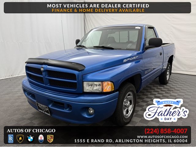 Intense Blue Pearl Coat 1999 Dodge RAM 1500 Laramie SLT RWD Pickup Truck Rear-Wheel Drive