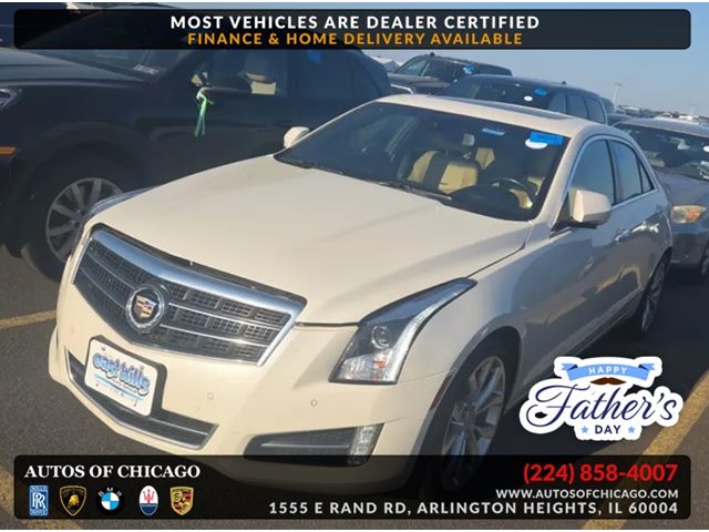 White Diamond Tricoat 2013 Cadillac ATS 3.6L Performance AWD Sedan All-Wheel Drive Automatic