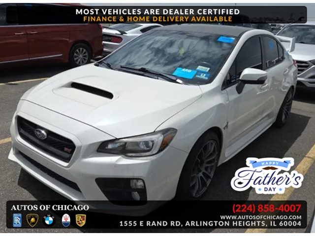 Crystal White Pearl 2015 Subaru WRX STI Base Sedan All-Wheel Drive Manual