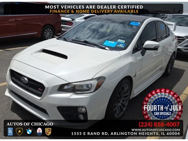 Crystal White Pearl 2015 Subaru WRX STI Sedan All-Wheel Drive Manual