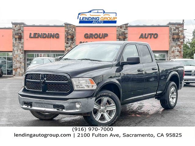 Brilliant Black Crystal Pearl 2017 RAM 1500 Outdoorsman Quad Cab 4WD Pickup Truck Automatic