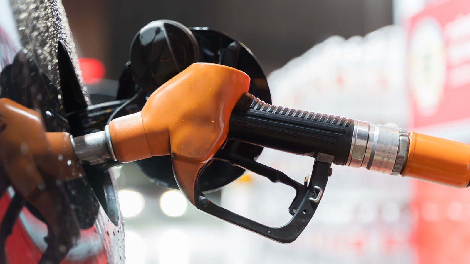 Vehicle being refueled