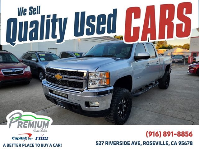 Silver 2012 Chevrolet Silverado 2500HD LTZ Crew Cab 4WD Pickup Truck Four-Wheel Drive Automatic