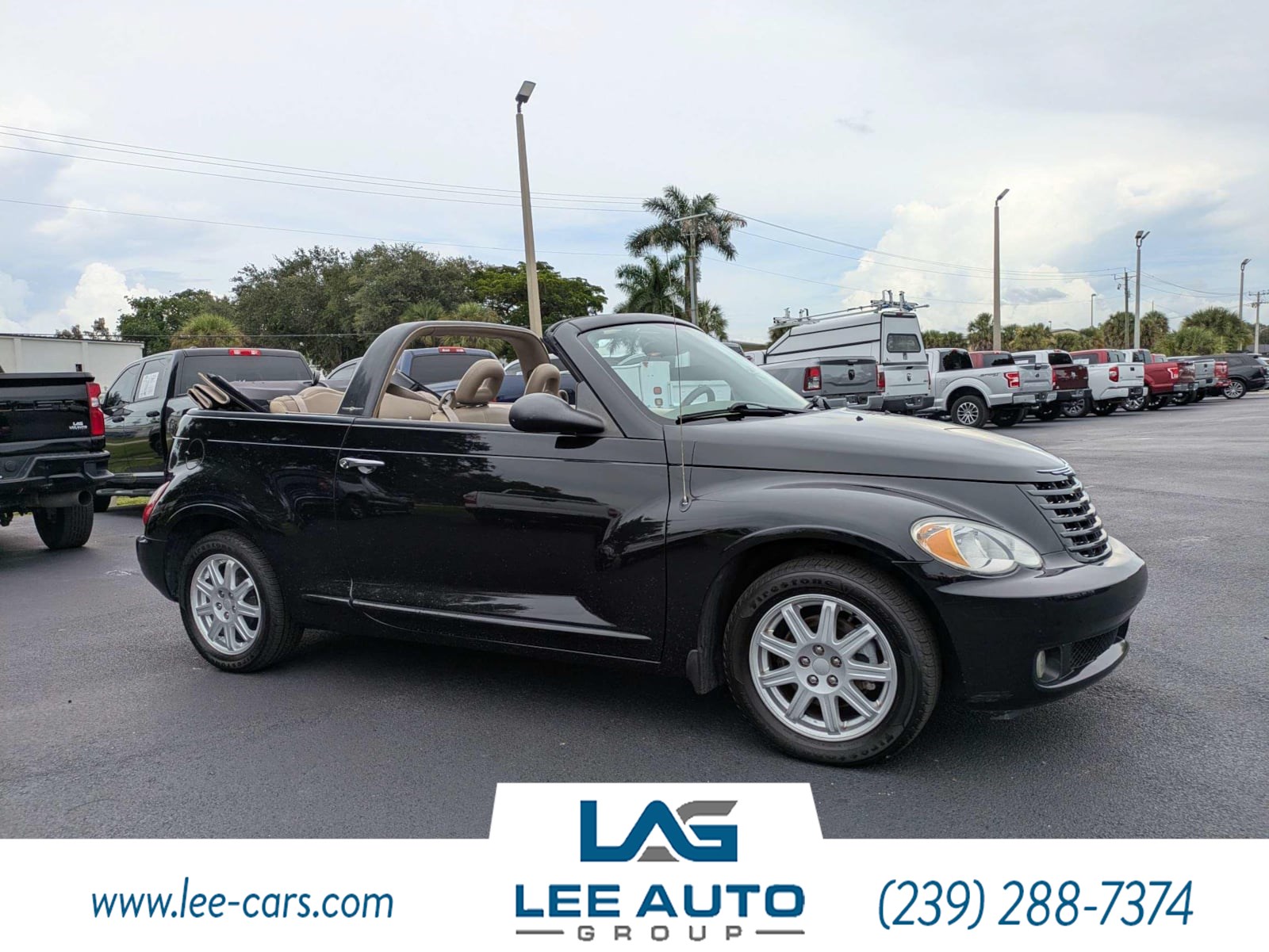 Brilliant Black Crystal Prl 2008 Chrysler PT Cruiser Convertible Front-Wheel Drive Automatic