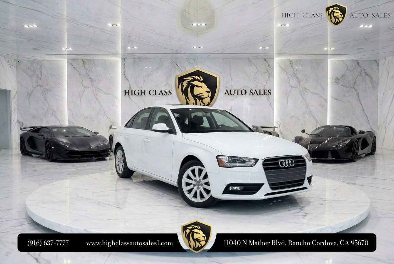 Ibis White 2013 Audi A4 2.0T Premium FWD Sedan Front-Wheel Drive Automatic